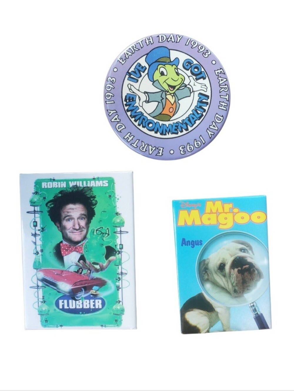 3 Vintage Disney Buttons